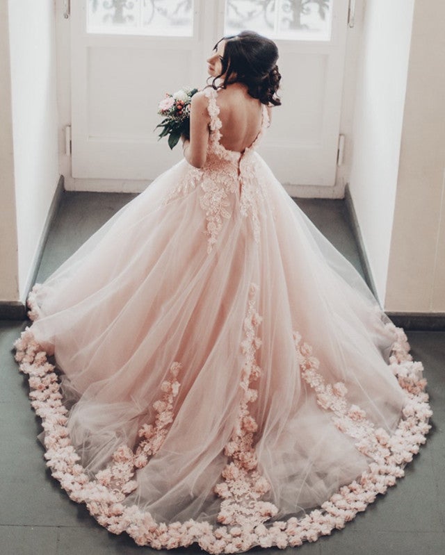 Tulle Flowers Quinceanera Dresses Sweetheart Ball Gown