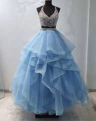 Two Piece Quinceanera Dresses Ruffles Ball Gown