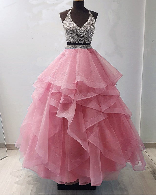 Two Piece Quinceanera Dresses Ruffles Ball Gown