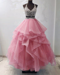 Two Piece Quinceanera Dresses Ruffles Ball Gown