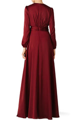 V Neck Long Sleeve Mother of the Brides Dress