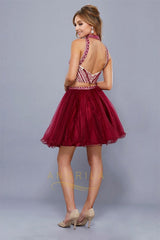 Princess Two-Piece Beading Short Formal Cocktail Dresses