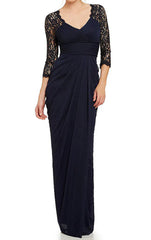 Half Sleeves Lace Mother of the Brides Dress
