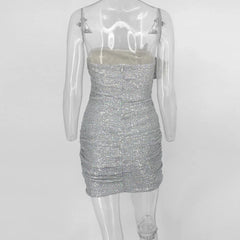 Strapless Silver Grey Short Homecoming Dress With Side Ruffles Party Dresses, AST1191