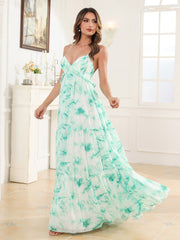 Empire Chiffon Tiered Skirt Max Bohemian Dresses Mint Marble