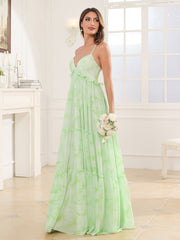 Empire Chiffon Tiered Skirt Max Bohemian Dresses Sage Dream