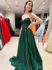 V Neck Backless Green Pink Black Lace Prom Dresses, Open Back Long Lace Formal Evening Dresses
