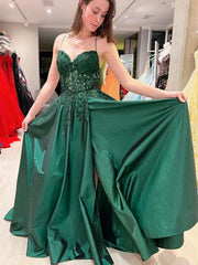 V Neck Backless Green Pink Black Lace Prom Dresses, Open Back Long Lace Formal Evening Dresses