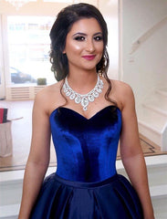 Velvet Sweetheart Satin Ball Gowns Wedding Dresses