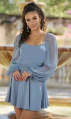 Vera Long Sleeve Short Party Dress