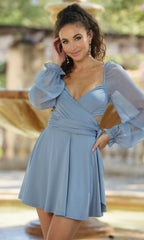 Vera Long Sleeve Short Party Dress