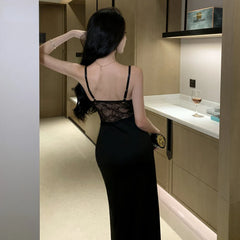 Robes de bal noir en dentelle Bodycon Robes du soir Club Club Fashion Spring Robes