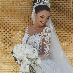 Gorgeous Vintage Wedding Dresses Lace Long Sleeves Mermaid Wedding Gown