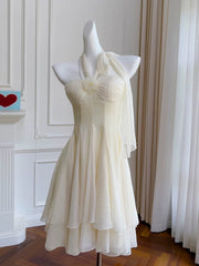 Pretty A line Halter Chiffon Short 8th Grade Homecoming Dress Summer Middle School Hoco Dresses Cocktail Dress Birthday Outfits W991