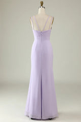 A-Line Mermaid Draped Bridesmaid Dress