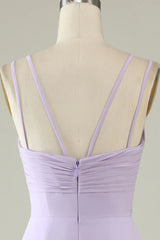 A-Line Mermaid Draped Bridesmaid Dress