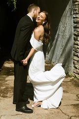 Off-the-Shoulder Mermaid Long Wedding Dress
