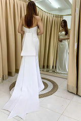 Strapless High-Waisted Long Wedding Dress