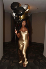 Simple Satin Long Prom Dress Evening Dress SH988