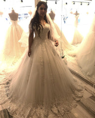 Off The Shoulder Wedding Dress Lace Edge