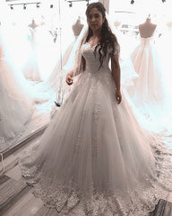 Off The Shoulder Wedding Dress Lace Edge