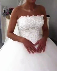 Strapless Wedding Dress Ball Gown Emboridery Beaded