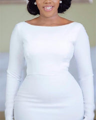 Plus Size Mermaid Wedding Dress Long Sleeves