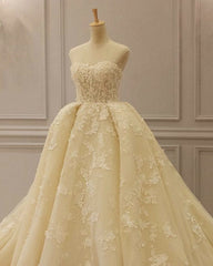 Sweetheart Corset Wedding Dress 3D Lace Embroidery