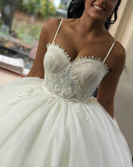 Tulle Ball Gown Lace Corset Top Wedding Dress