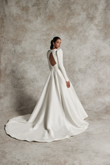 Weitese Dress Prom Dress Stores Long Puff Sleeves Wedding Dress A-line Backless Formal Women's Dresses