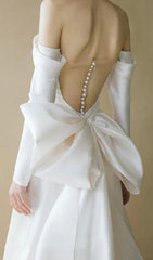 Off-the-Shoulder Strapless Bow Shouler Wedding Dress