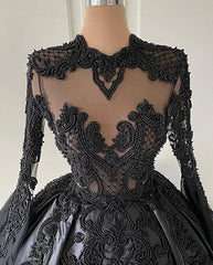 A-line Beading Long Sleeves Lace Wedding Dresses