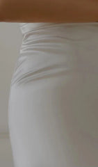 A-Line Strapless Fishtail Wedding Dress