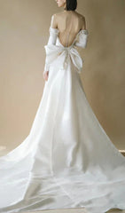 Off-the-Shoulder Strapless Bow Shouler Wedding Dress