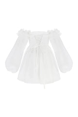 Weitese Dress Short Wedding Dress Elegant Dress Off Shoulder A-line Reception Dress Engagement Dress Bride Dress