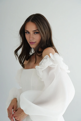 Weitese Dress Short Wedding Dress Elegant Dress Off Shoulder A-line Reception Dress Engagement Dress Bride Dress