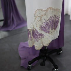 Vintage Butterfly Design Beaded One-shoulder Mermaid Long Prom Dress Evening Dress HZ1024