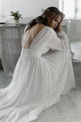 Concise wedding dress Church wedding dress Elegant bridal gown Lovely bridal dress