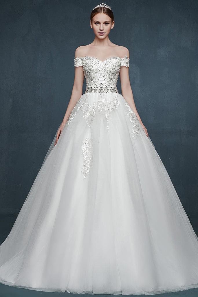 Princess ball dress  wedding tie  romantic palace custom wedding dress