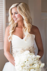 Wedding Dresses Sweetheart Bridal Gowns with Beads Flowers