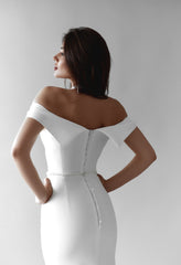 Stunning Trailing Strapless White Wedding Dress