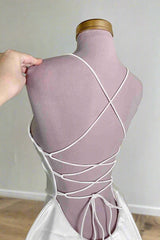 White Straps Lace-Up A-Line Short Party Dress