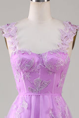 Green Corset Long Tulle Prom Dress with 3D Butterflies
