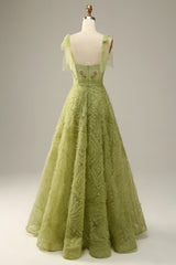 A-Line Purple Tulle Prom Dress With Embroidery