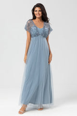 Bringing the Charm A-Line Sage Maternity Bridesmaids Dresses with Sequins