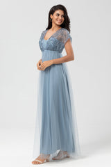 Bringing the Charm A-Line Sage Maternity Bridesmaids Dresses with Sequins