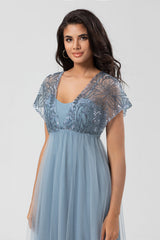 Bringing the Charm A-Line Sage Maternity Bridesmaids Dresses with Sequins