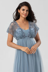 Bringing the Charm A-Line Sage Maternity Bridesmaids Dresses with Sequins