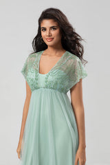 Bringing the Charm A-Line Sage Maternity Bridesmaids Dresses with Sequins