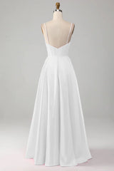 Simple white tight fitting corset wedding dress